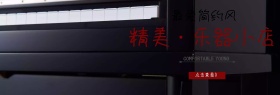 精致简约乐器店铺海报