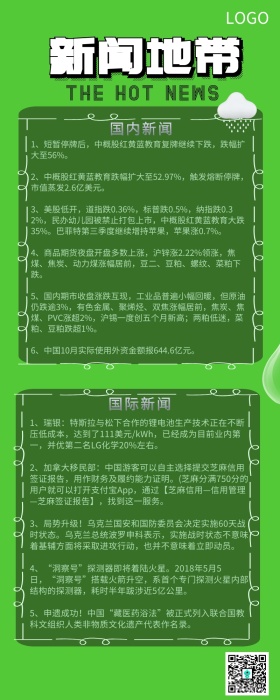 新闻地带街道新闻灰色卡通营销新闻长图