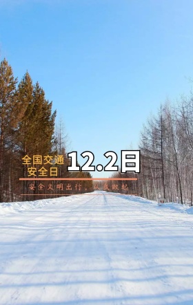 全国交通安全日+12.2+马路+斑马线