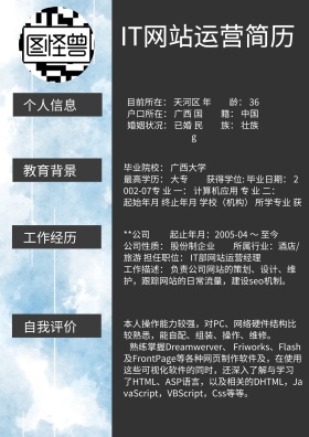个人简历应聘模板