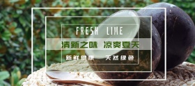 柠檬理想生活节绿色简约淘宝banner