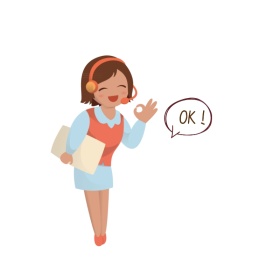 OK卡通女孩搞笑表情