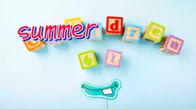 夏天几何清新公众号封面模板