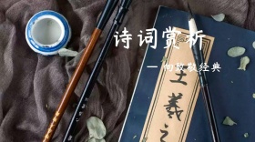 诗词赏析创意简约宣传公众号封面模板