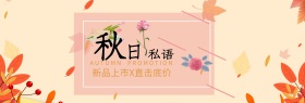 电商淘宝秋季秋天女装服装新品上市促销海报