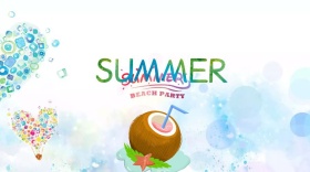 夏天手绘几何公众号封面模板