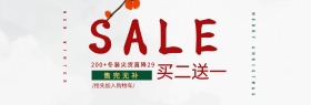 简约圣诞元旦新品促销买二送一