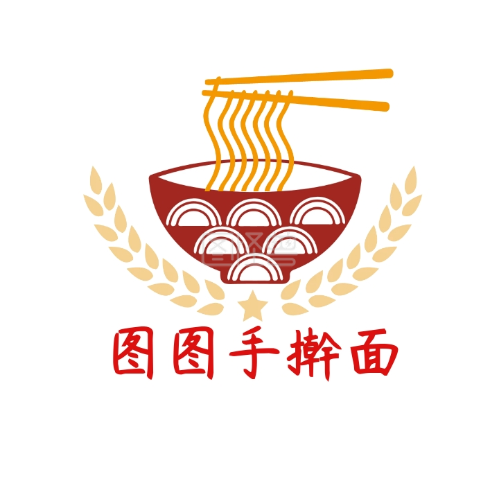 麦穗手擀面logo