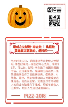 漫威之父斯坦李去世一生简介手机海报