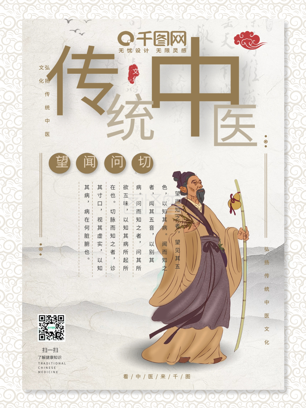 传统中医中医文化宣传海报