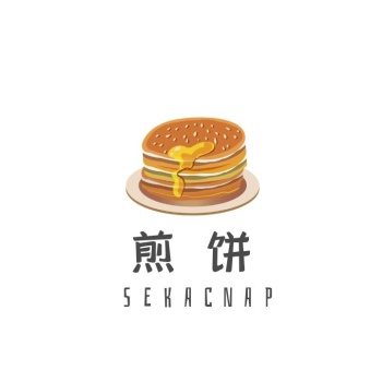 食品卡通煎饼logo