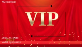 大气红色VIP贵宾卡