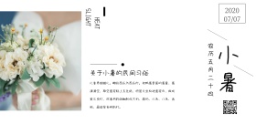 清新简约二十四节气小暑习俗海报模板