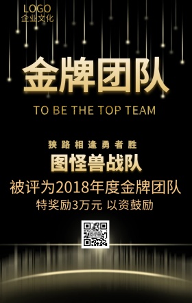 团队表扬海报