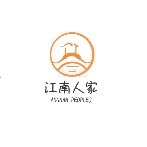 小桥流水创意几何图标logo