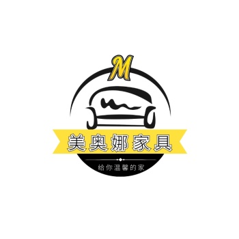 黑色黄色圆形沙发简约logo