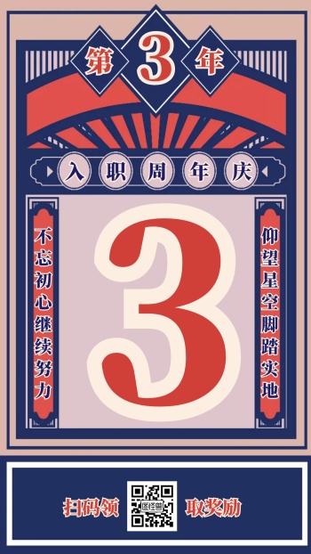 入职周年海报