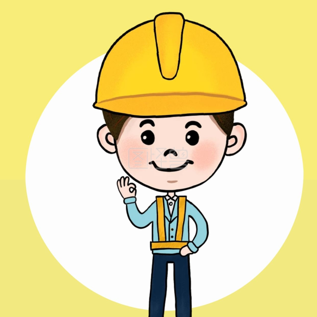 带安全帽的工程人物红包头像