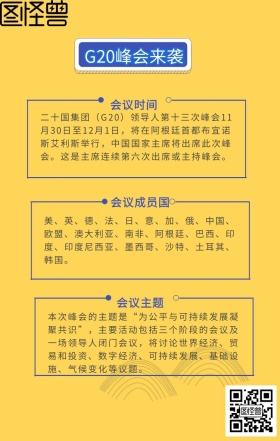 G20峰会热点资讯宣传日签海报