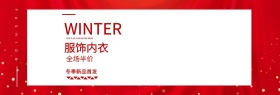 时尚简约冬季促销风淘宝女装内衣促销海报