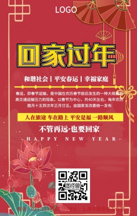 春运回家手机海报