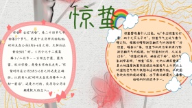 二十四节气手抄小报惊蛰绿色