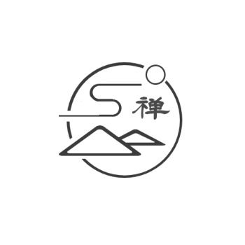 纯色黑白禅意线条简约logo设计