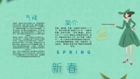 新春画报清新简约手抄报