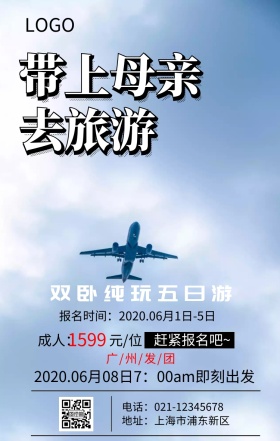 带上母亲去旅游手机海报