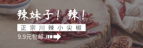 尖椒辣妹子517吃货节红banner图片