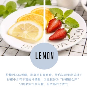 小清新简约蓝色柠檬美食公众号正方形配图