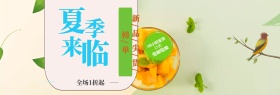 淘宝天猫清新简约夏季女装全屏海报下载
