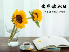 世界读书日书籍红色创意公众号横版配图模版