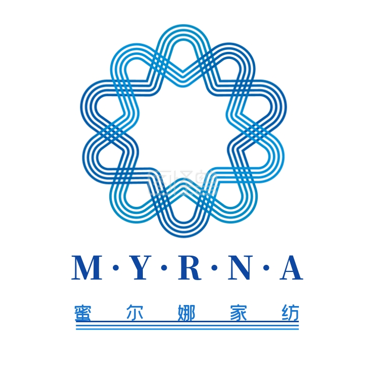 蓝色家纺标志logo