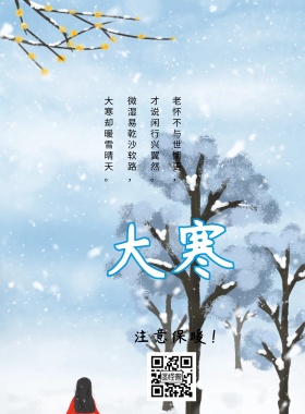 大寒节气宣传海报