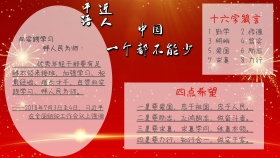 红色中国风国旗习大大语录手抄报