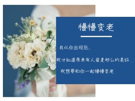 慢慢变老七夕爱情浪漫简约公众号横版配图