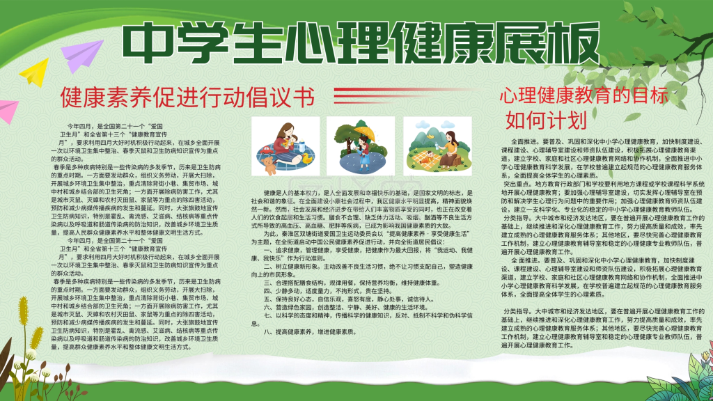 中学生心理健康展板