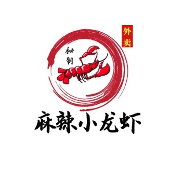 红色大气小龙虾外卖logo