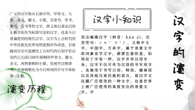 汉字演变小报手抄报