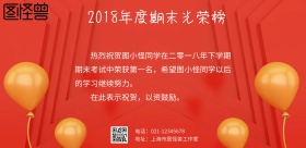 大气红色期末光荣榜横版海报