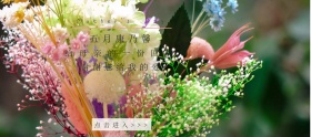 康乃馨母亲节粉红色简约淘宝banner