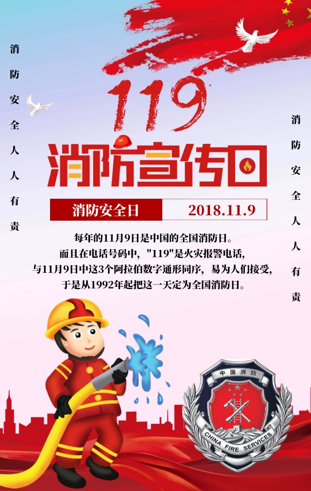 消防宣传日海报