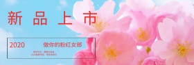 粉红色服装促销淘宝banner