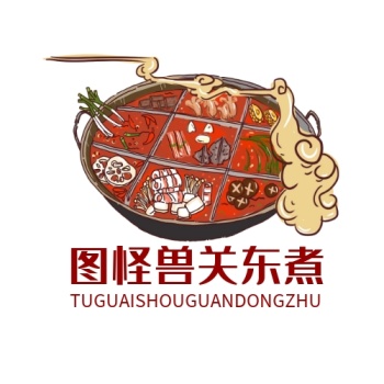 餐饮通用简约美食红色关东煮logo