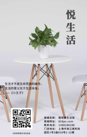 家居生活简约文艺极简问候海报