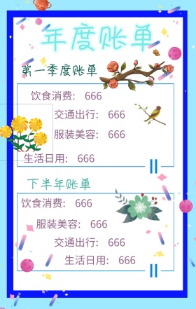 年度账单手机海报
