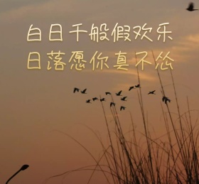 假欢乐真不怂落日景色朋友圈封面