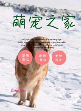宠物店促销海报设计模板