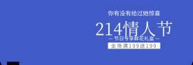 214情人节鲜花礼盒banner图片
